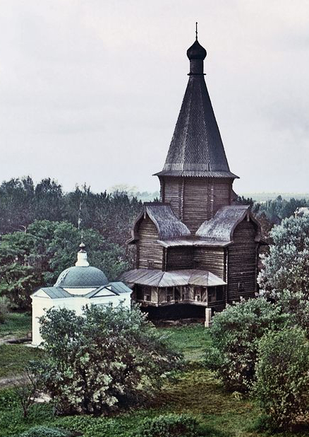Успенская церковь из Александро-Куштского монастыря в Спасо-Прилуцком монастыре конец 20 века
